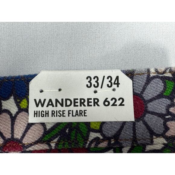 NWT Wrangler Women's Wanderer 622 High Rise Floral Flare Jeans - 33x34 (35x33.5) - Picture 5 of 8